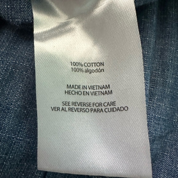 The Limited Women's Sailor Shorts Size 6 Blue Button Detail Chambray Denim - Picture 5 of 6